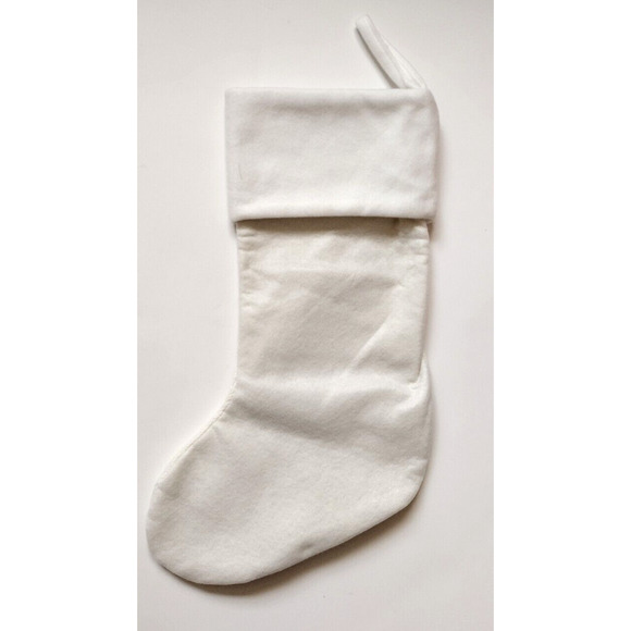 Woollen Christmas Stocking 16" Penguin White Soft Cuff "Baby's 1st Christmas" - Picture 5 of 5